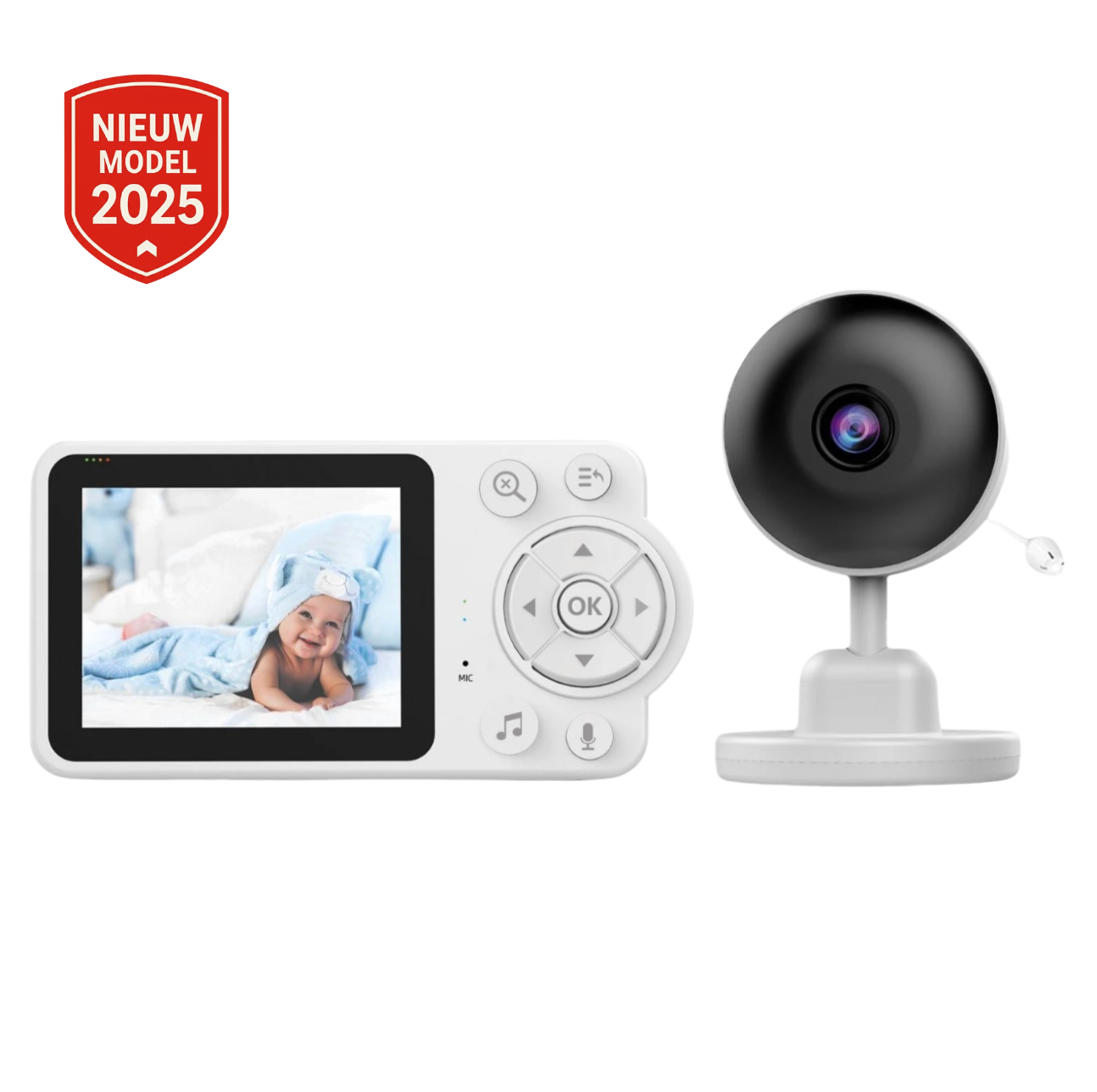 Babyfoon met Camera en Display | Draadloos | Spraakfunctie | Nachtzicht