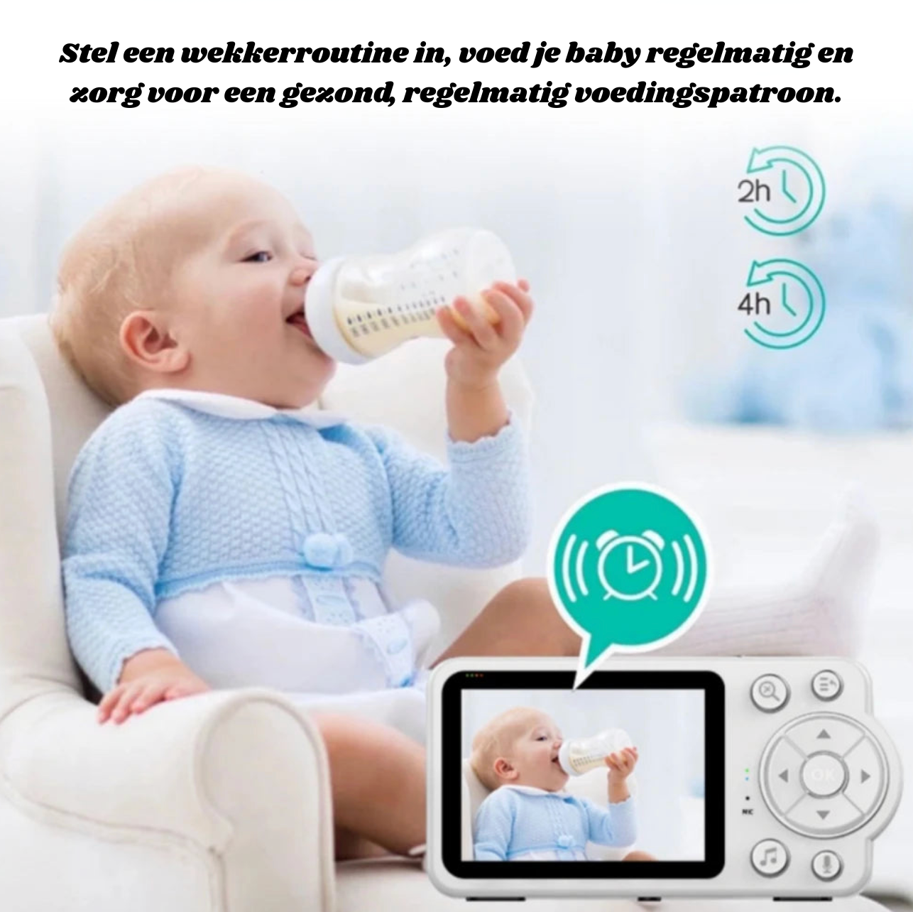 Babyfoon met Camera en Display | Draadloos | Spraakfunctie | Nachtzicht